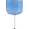 Promo π HAY Tint Wine Glass 2pcs - Blue And Clear π 1 HAY Tint Wine Glass 2pcs - Blue And Clear