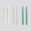 HAY Candle Long Mix 6 Pcs Mint Light Grey Green