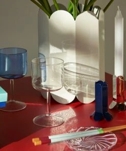 HAY Tint Wine Glass Set Of 2 - Blue And Clear