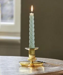 HAY Velas Twist Set De 6 Green Light Blue Light Grey