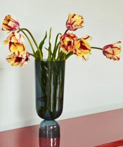 HAY Vase Bottoms Up L Bleu Marine