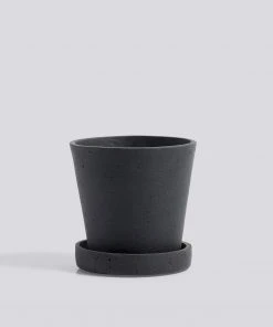 HAY Flowerpot With Saucer Small Black