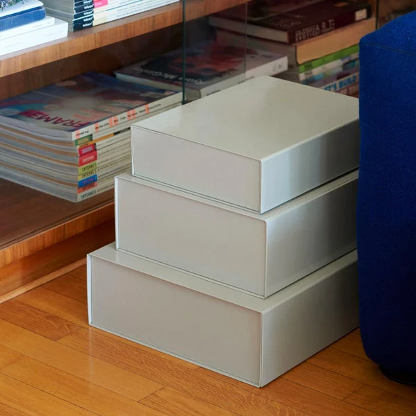 Outlet β HAY Boîte De Stockage Grise M 𧨠3 HAY Boîte De Stockage Grise M