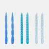 HAY Candle Long Mix 6 Pcs Sky Blue Light Blue Vint Blue