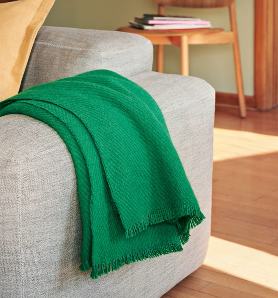 New ⭐ HAY Mono Blanket, Grass Green ✨ 3 HAY Mono Blanket, Grass Green