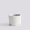 HAY - Flowerpot With Saucer L - White