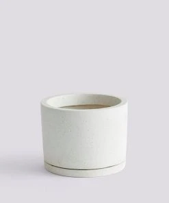 HAY - Flowerpot With Saucer L - White
