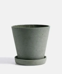 HAY Flowerpot With Saucer M Green