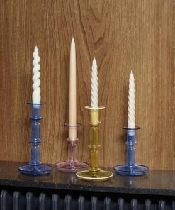 HAY Set De 6 Bougies Spirales Caramel Peche Et Lavande