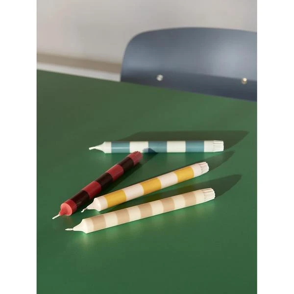 Outlet β€οΈ HAY Set De 4 Bougies Rayees Stripe Candle π 5 HAY Set De 4 Bougies Rayees Stripe Candle