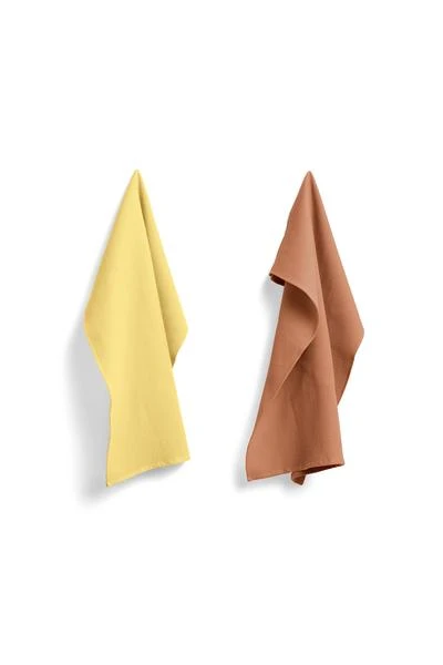 Buy ✔️ HAY Waffle Tea Towel 2 Pcs Terracotta Yellow ⭐ 3 HAY Waffle Tea Towel 2 Pcs Terracotta Yellow