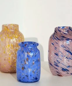 HAY Splash Vase Round Pink And Blue