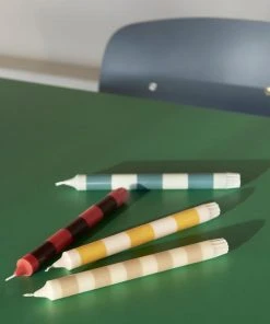 HAY Velas Stripe Set De 4 Douce
