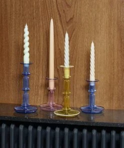 HAY Velas Spiral Set De 6 Dark Rose Dark Peach Light Rose