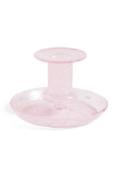 Best Sale π HAY Flare Candle Holder - Pink Stripe 𧨠3 HAY Flare Candle Holder - Pink Stripe