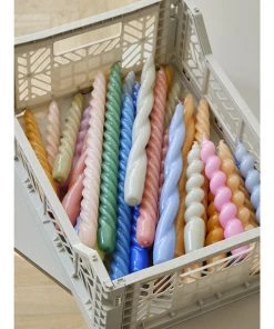 HAY Set De 6 Bougies Spirales Fine Citron, Caramel Clair Et Orange