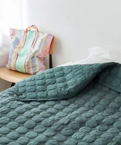 HAY Mega Dot Dark Green Bedspread