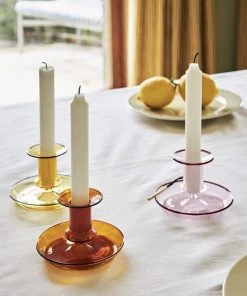 HAY Flare Amber Candleholder