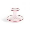 HAY Pink Glass Flare Candlestick