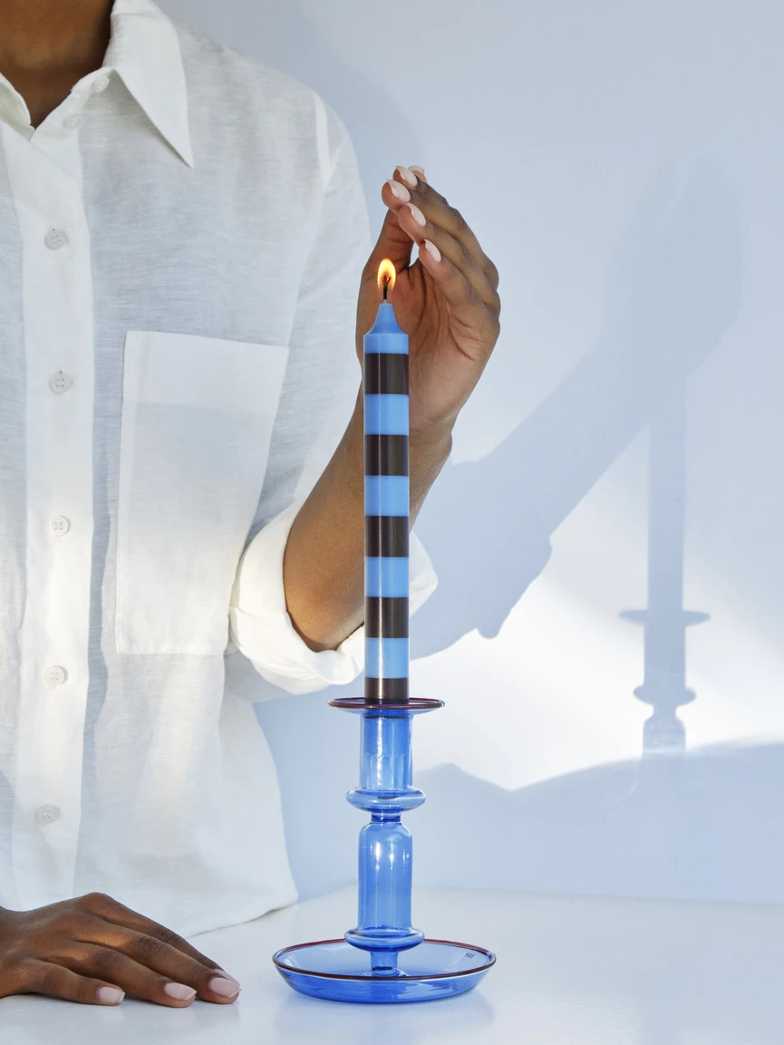 Hot Sale ⌛ HAY Stripe Candle - Beige and Sand ⭐ 5 HAY Stripe Candle - Beige and Sand