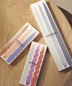 HAY Velas Candle Twist Set of 6 Caramel Peach Lavander