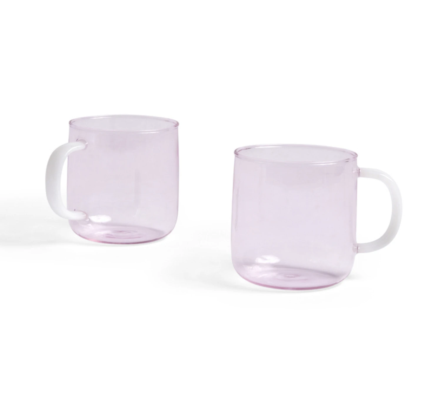 Best Pirce ✨ HAY Set of 2 Borosilicate Glass Mugs Pink ❤️ 3 HAY Set of 2 Borosilicate Glass Mugs Pink