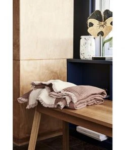 HAY Plaid Beige Et Marron Crinkle Striped