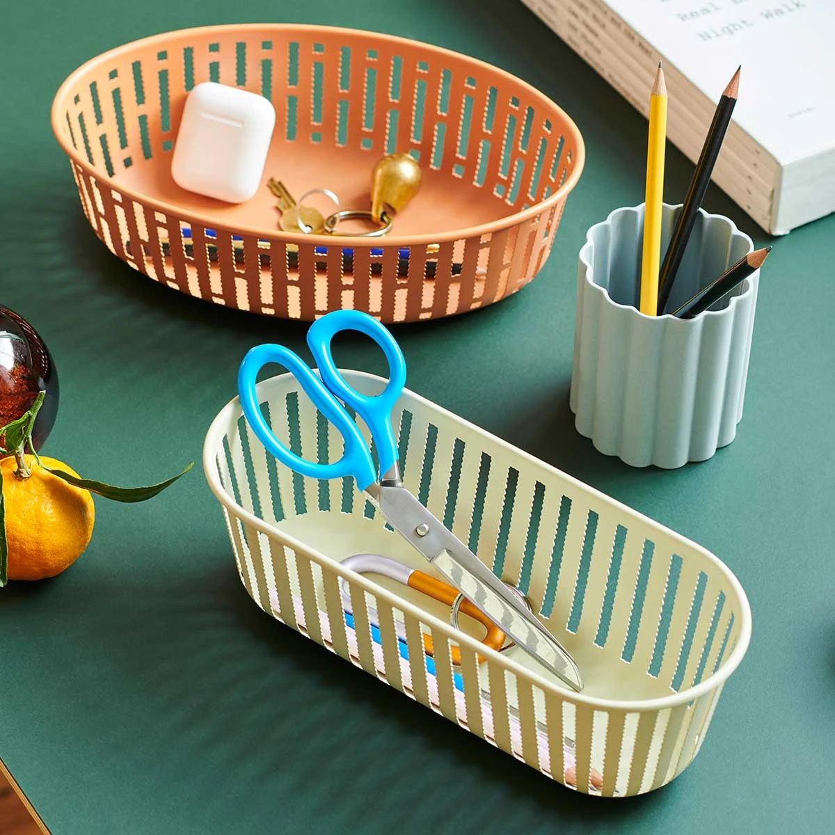 Brand new ❤️ HAY Panier Oblong, Sand 🔥 3 HAY Panier Oblong, Sand