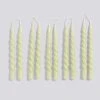 HAY Candle / Mini Swirl Set Of 10 Light Green
