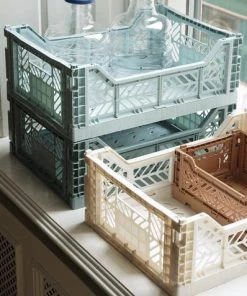 HAY Medium Coloured Crate In Teal