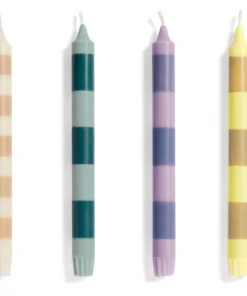 HAY Stripe Candle - Bordeaux and Dark Blue