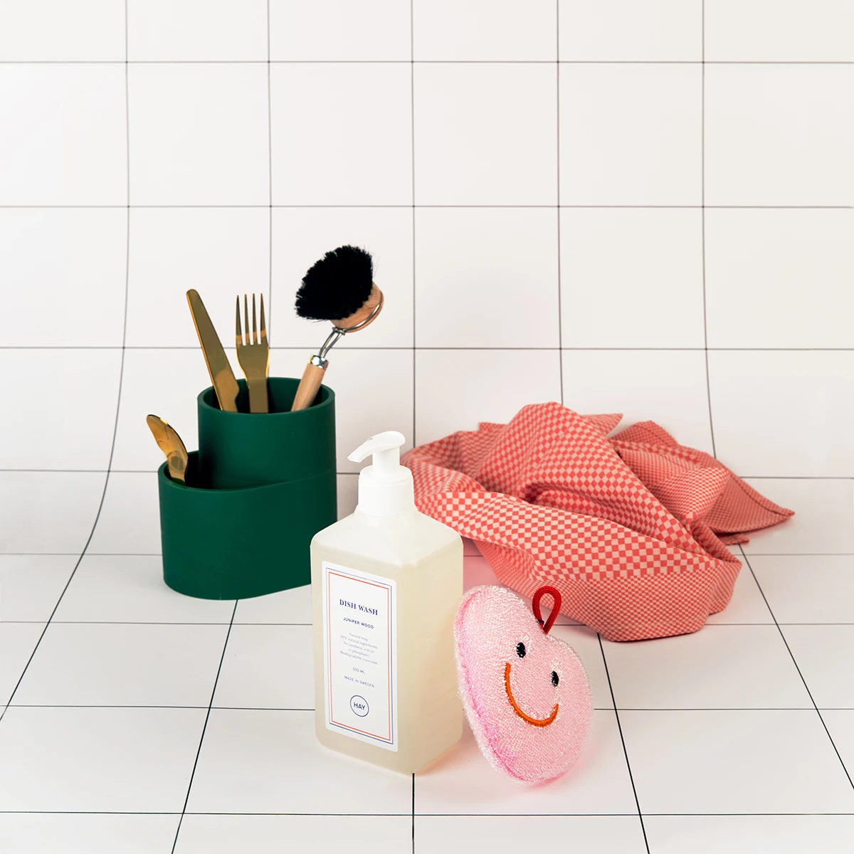 New ❤️ HAY Dark Green Dish Drainer Cup ✔️ 7 HAY Dark Green Dish Drainer Cup