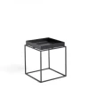 HAY Black Small Square Powder Coated Steel Tray Table