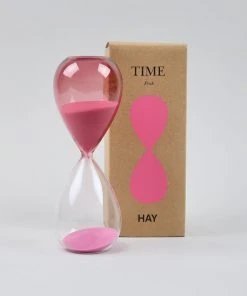 Cheap ⭐ HAY Glass Sand Timer - Medium - Pink ✔️ 11 HAY Glass Sand Timer - Medium - Pink