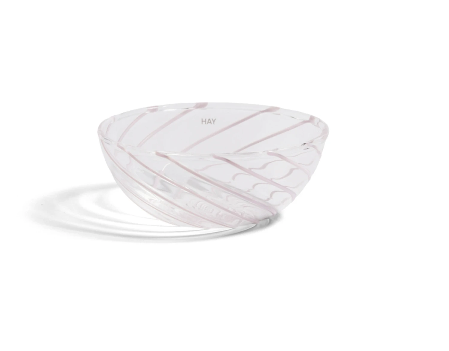 Best Pirce ✨ HAY Set of 2 Striped Glass Bowls Clear Pink ⌛ 3 HAY Set of 2 Striped Glass Bowls Clear Pink