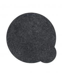 HAY Set of 4 Dark Grey Felt Placemats and Coasters