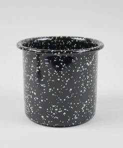 HAY Enamel Herb Pot - Sprinkle Black