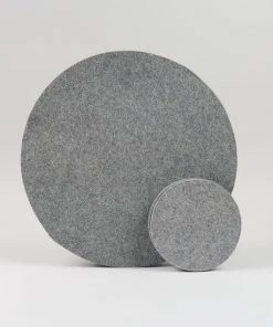 HAY Set of 4 Felt Placemats and Coasters - Light Grey
