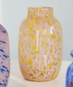 HAY Hand Blown Splash Vase – Light Pink & Yellow – Large