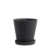 HAY Macetero Flowerpot M Black