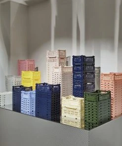 HAY Medium Coloured Crate In Navy