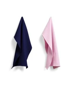 HAY Waffle Tea Towel 2 Pcs Cool Rose Midnight Blue