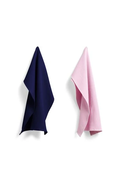 Hot Sale ✨ HAY Waffle Tea Towel 2 Pcs Cool Rose Midnight Blue ❤️ 3 HAY Waffle Tea Towel 2 Pcs Cool Rose Midnight Blue