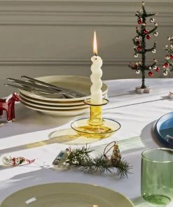 HAY Flare Candle Holder Yellow S