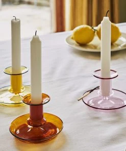 HAY Flare Candle Holder Yellow S