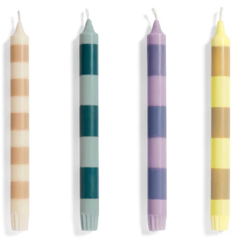 Hot Sale ⌛ HAY Stripe Candle - Beige and Sand ⭐ 9 HAY Stripe Candle - Beige and Sand