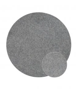 HAY Set of 4 Felt Placemats and Coasters - Light Grey