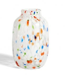 HAY Large White Round Splash Vase
