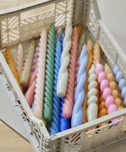 HAY Set 6 Candles Spiral Pink Peach Light Pink