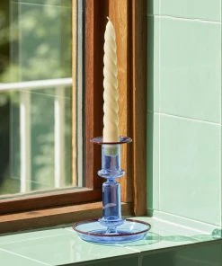 HAY Flare Candleholder - Medium - Light Blue